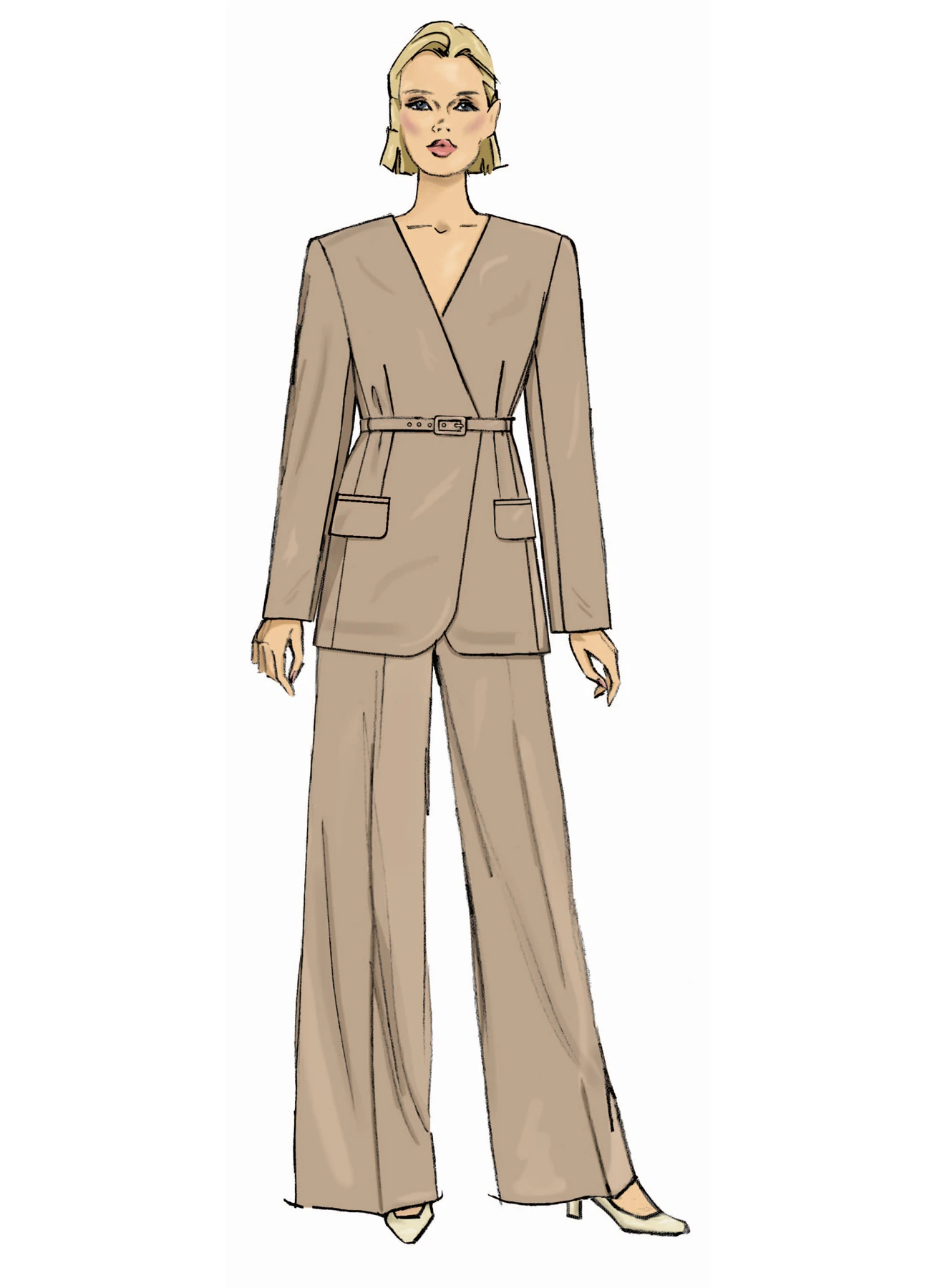 Butterick Sewing Pattern Misses' Jacket with Belt and Pants 3 Butterick Sewing Pattern Misses' Jacket with Belt and Pants