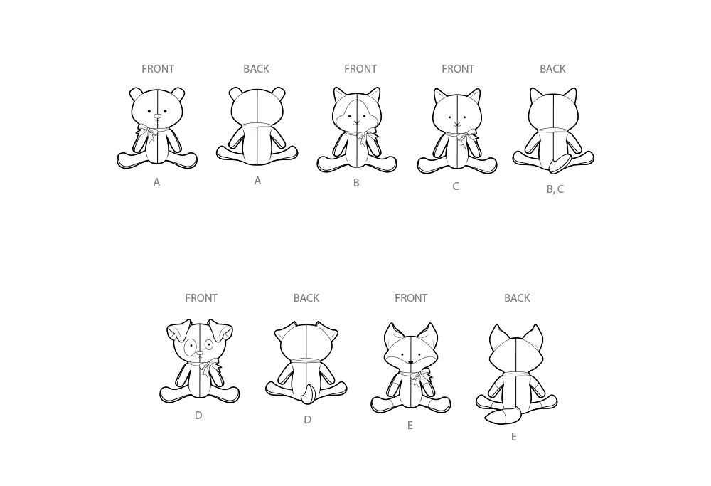 Simplicity Sewing Pattern Plush Pets by Elaine Heigl Designs 4 Simplicity Sewing Pattern Plush Pets by Elaine Heigl Designs