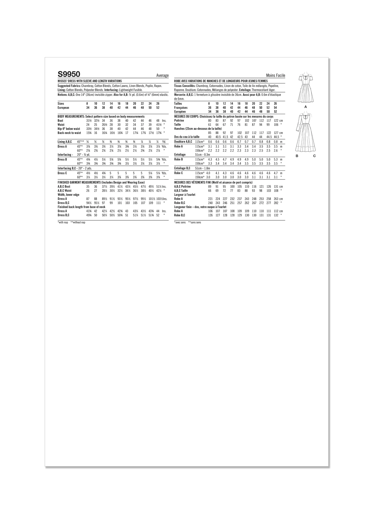 Simplicity Sewing Pattern Misses' Dress with Sleeve and Length Variations 7 Simplicity Sewing Pattern Misses' Dress with Sleeve and Length Variations