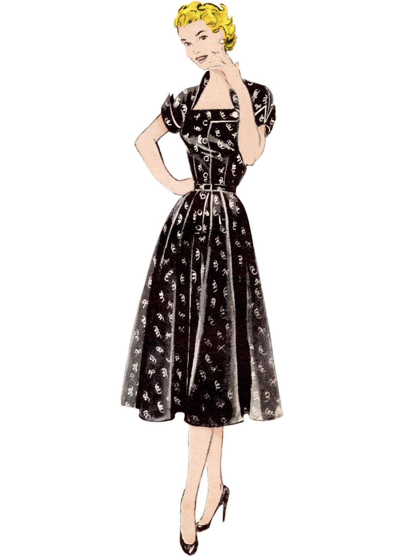 Butterick Sewing Pattern 1950s Misses' Dress 3 Butterick Sewing Pattern 1950s Misses' Dress