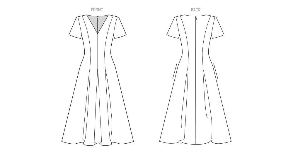 Vogue Patterns Misses' Fit And Flare Midi Dress by Badgley Mischka 5 Vogue Patterns Misses' Fit And Flare Midi Dress by Badgley Mischka