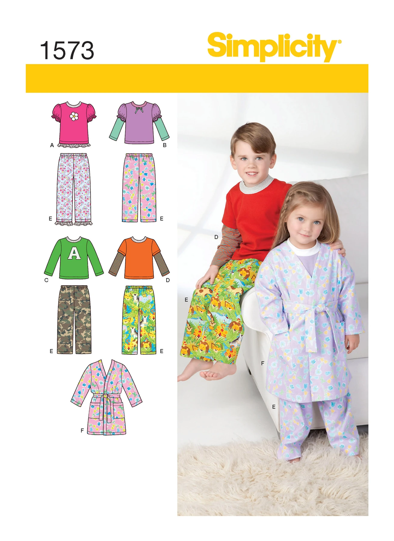 Simplicity Sewing Pattern Toddlers' & Child's Loungewear 1 Simplicity Sewing Pattern Toddlers' & Child's Loungewear