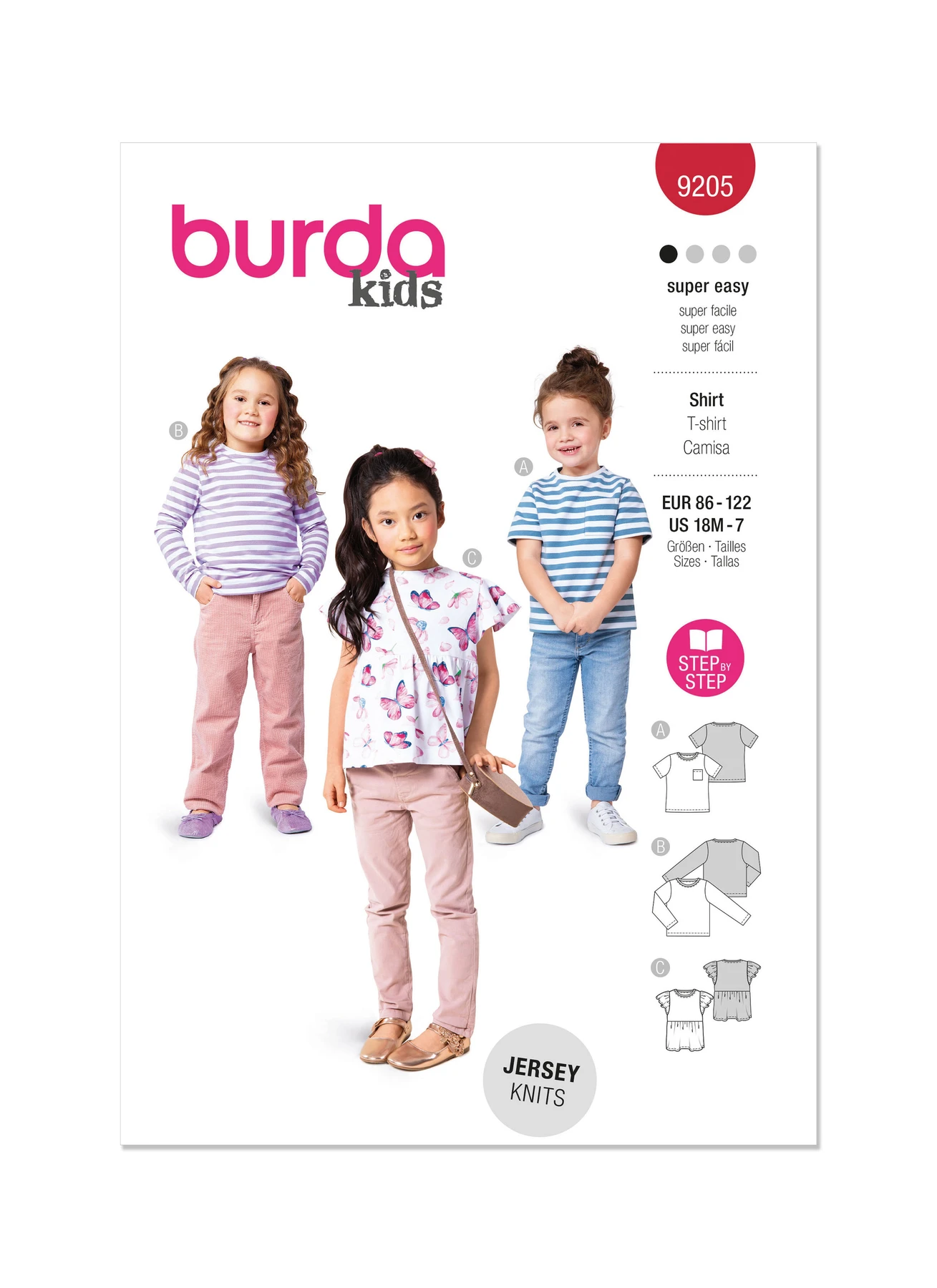 Burda Style Sewing Pattern 9205 Toddlers' T-Shirt 1 Burda Style Sewing Pattern 9205 Toddlers' T-Shirt