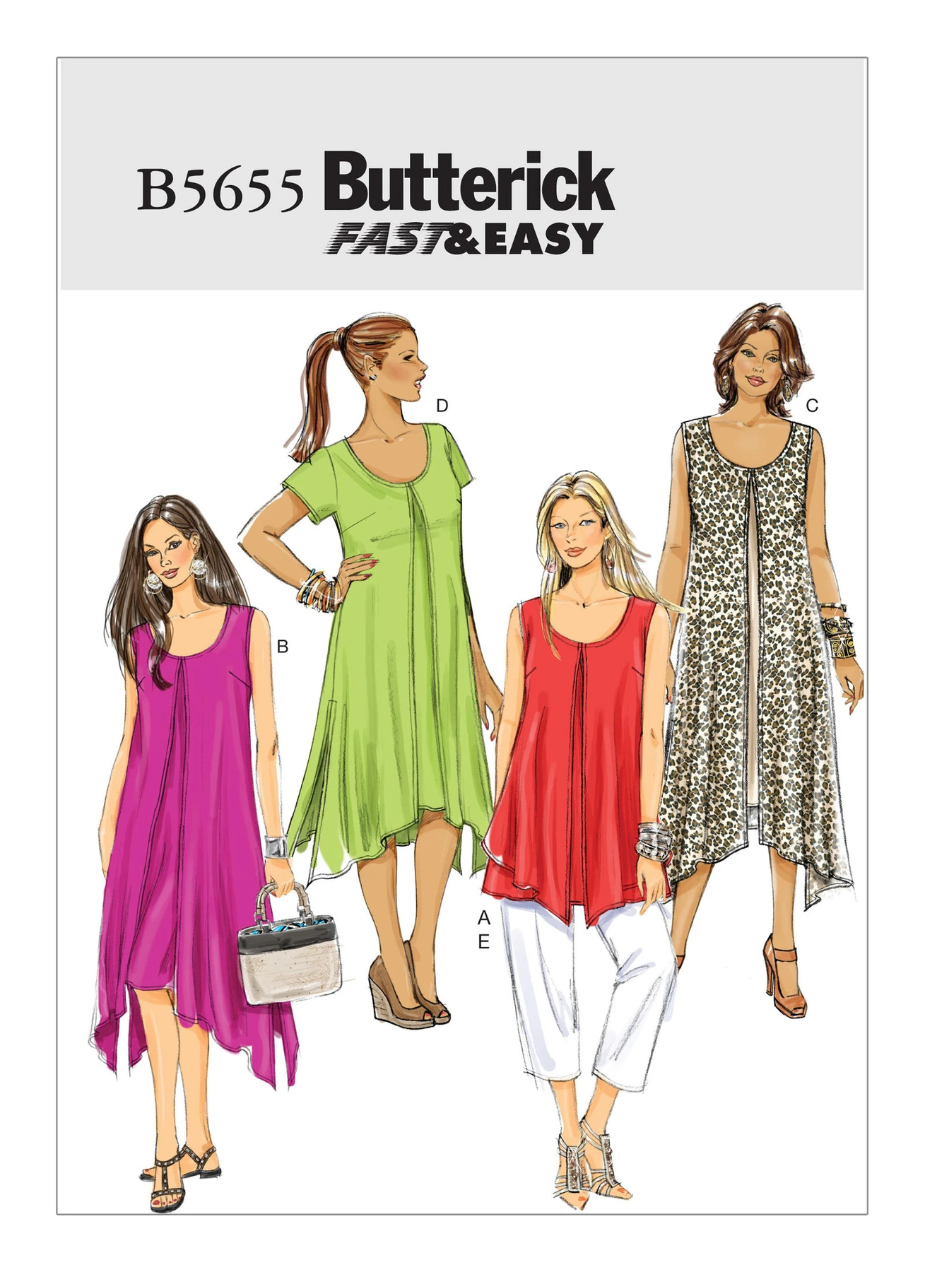 Butterick Sewing Pattern Misses'/Women's Draped-Overlay Top, Dresses and Pants (PDF) 1 Butterick Sewing Pattern Misses'/Women's Draped-Overlay Top, Dresses and Pants (PDF)