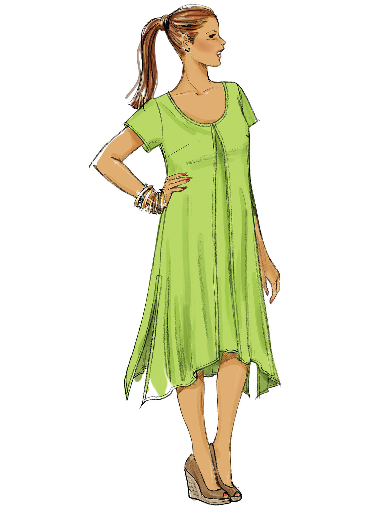 Butterick Sewing Pattern Misses'/Women's Draped-Overlay Top, Dresses and Pants (PDF) 6 Butterick Sewing Pattern Misses'/Women's Draped-Overlay Top, Dresses and Pants (PDF)
