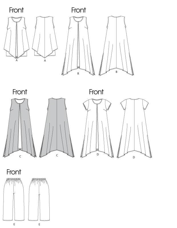 Butterick Sewing Pattern Misses'/Women's Draped-Overlay Top, Dresses and Pants (PDF) 7 Butterick Sewing Pattern Misses'/Women's Draped-Overlay Top, Dresses and Pants (PDF)