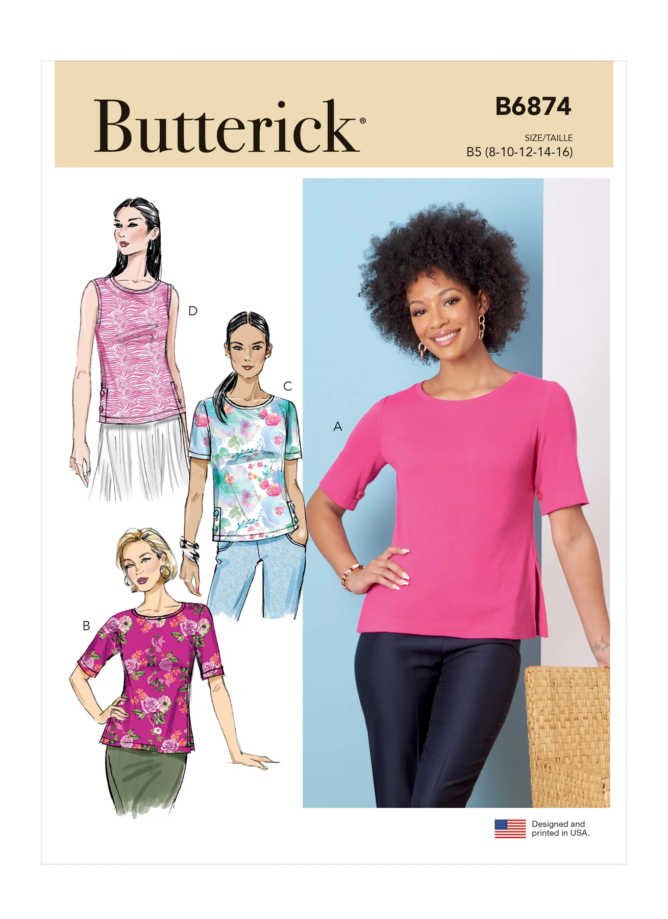 Butterick Sewing Pattern Misses' Knit Tops 1 Butterick Sewing Pattern Misses' Knit Tops