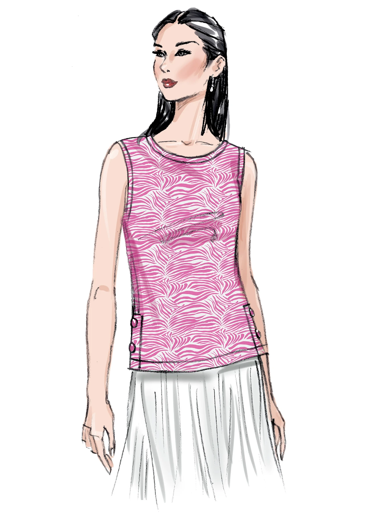 Butterick Sewing Pattern Misses' Knit Tops 5 Butterick Sewing Pattern Misses' Knit Tops