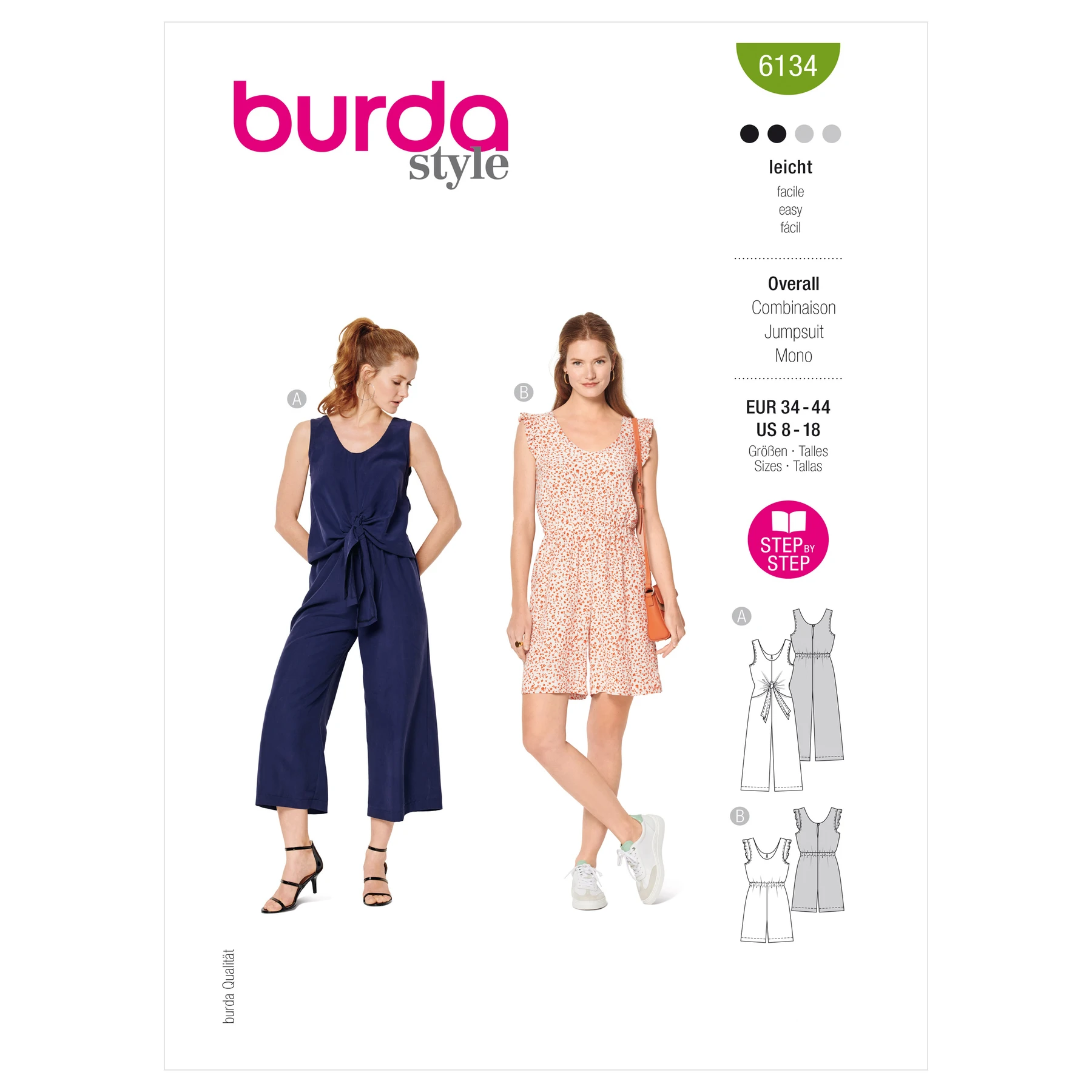 Burda Style Sewing Pattern Misses' Jumpsuits