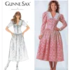 Simplicity Sewing Pattern 1980s Misses' and Miss Petite Dress with Fitted Bodice by Gunne Sax by Jessica McClintock
