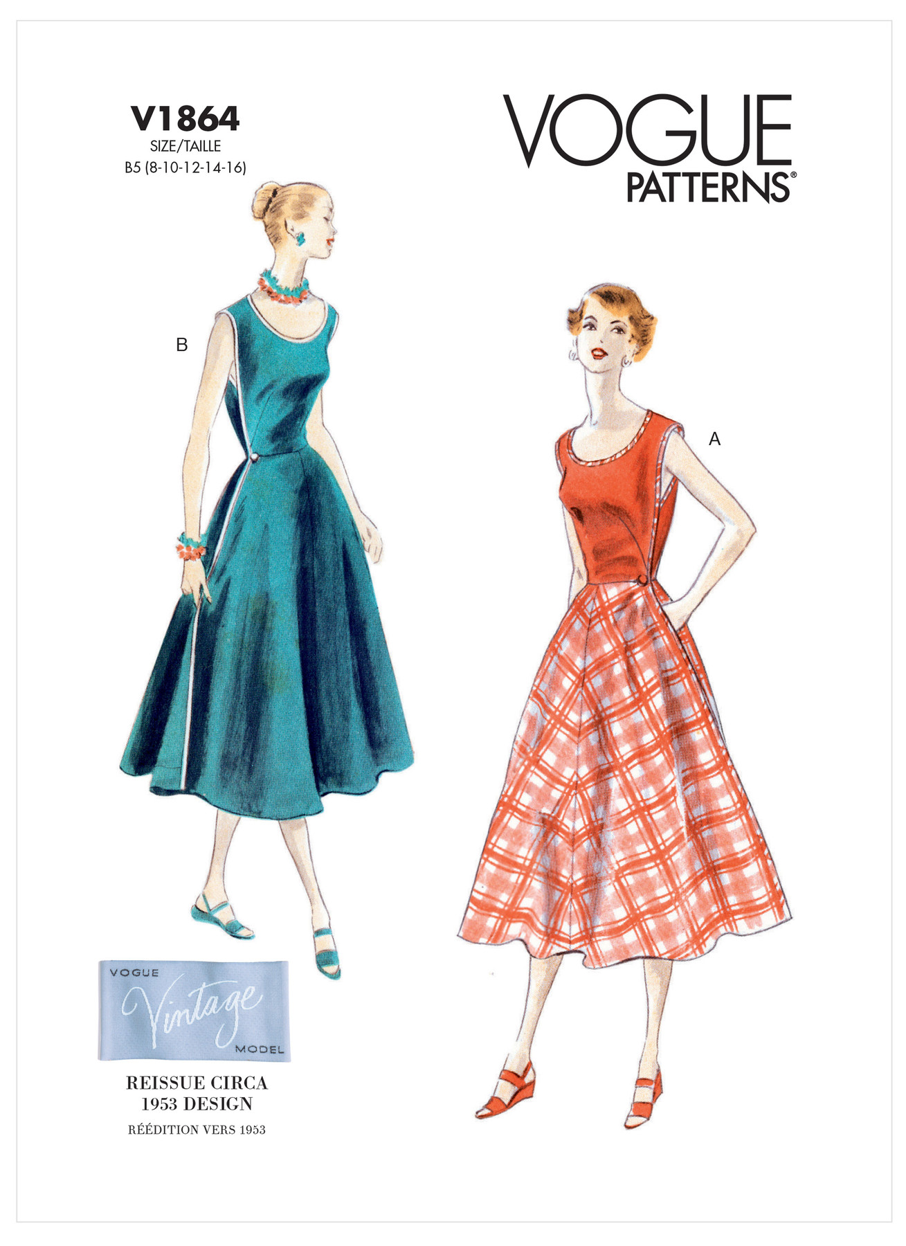 Vogue Patterns 1950s Misses' Wrap Dress 1 Vogue Patterns 1950s Misses' Wrap Dress