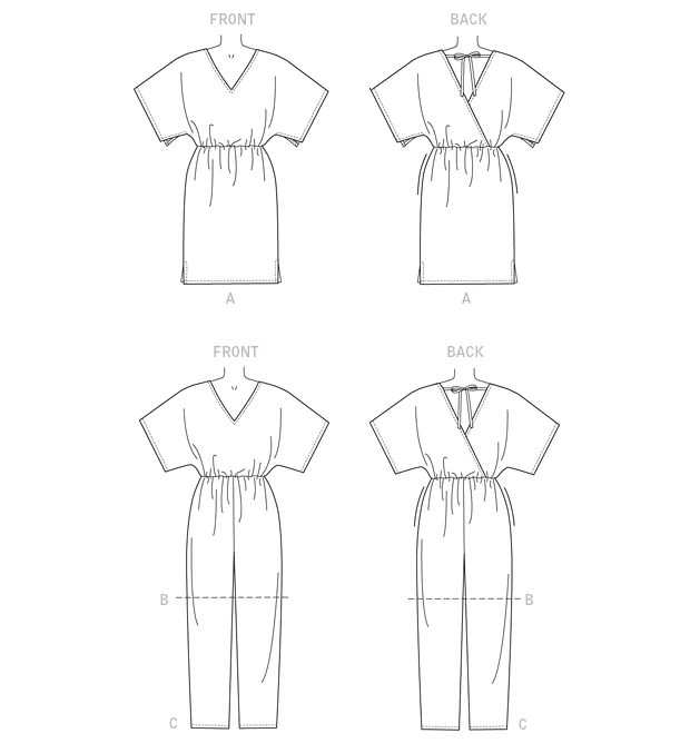 Butterick Sewing Pattern Misses' Surplice-Back Dress and Jumpsuit (PDF) 7 Butterick Sewing Pattern Misses' Surplice-Back Dress and Jumpsuit (PDF)