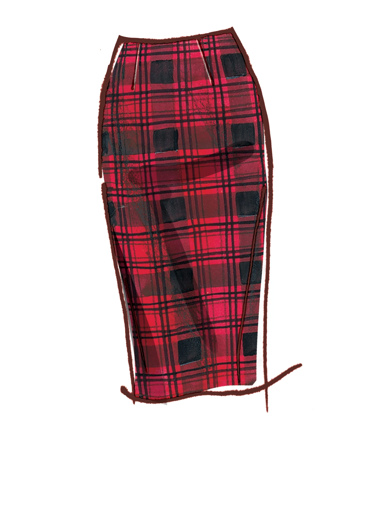 McCall's Sewing Pattern #MarieMcCalls - Misses' Pencil Skirts In Five Lengths 3 McCall's Sewing Pattern #MarieMcCalls - Misses' Pencil Skirts In Five Lengths