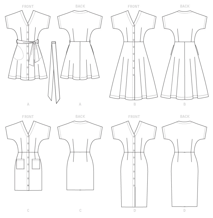 McCall's Sewing Pattern Misses'/Miss Petite Dresses and Belt (PDF) 8 McCall's Sewing Pattern Misses'/Miss Petite Dresses and Belt (PDF)