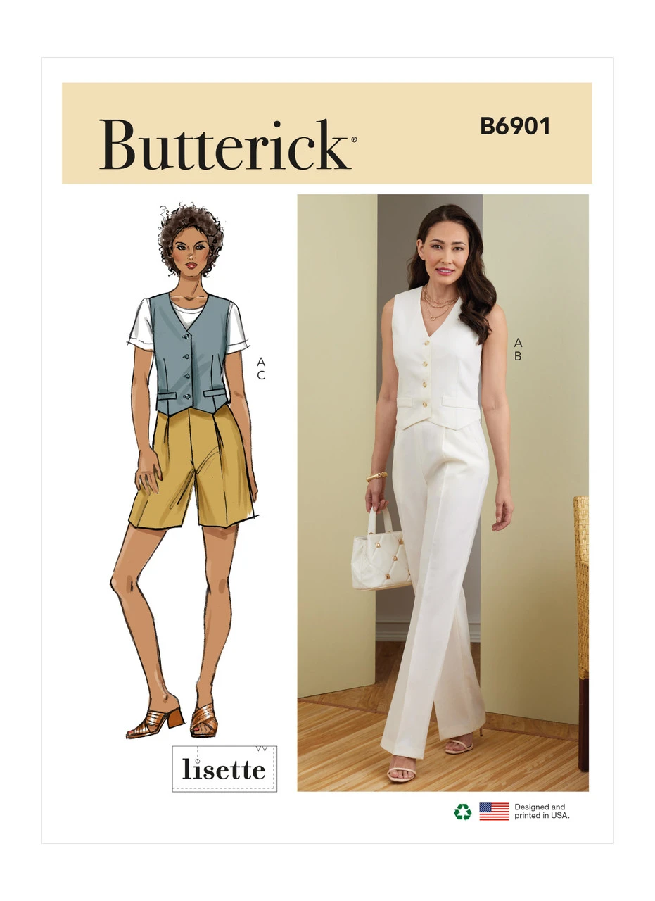 Butterick Sewing Pattern Misses' Vest, Pants and Shorts (PDF) 1 Butterick Sewing Pattern Misses' Vest, Pants and Shorts (PDF)