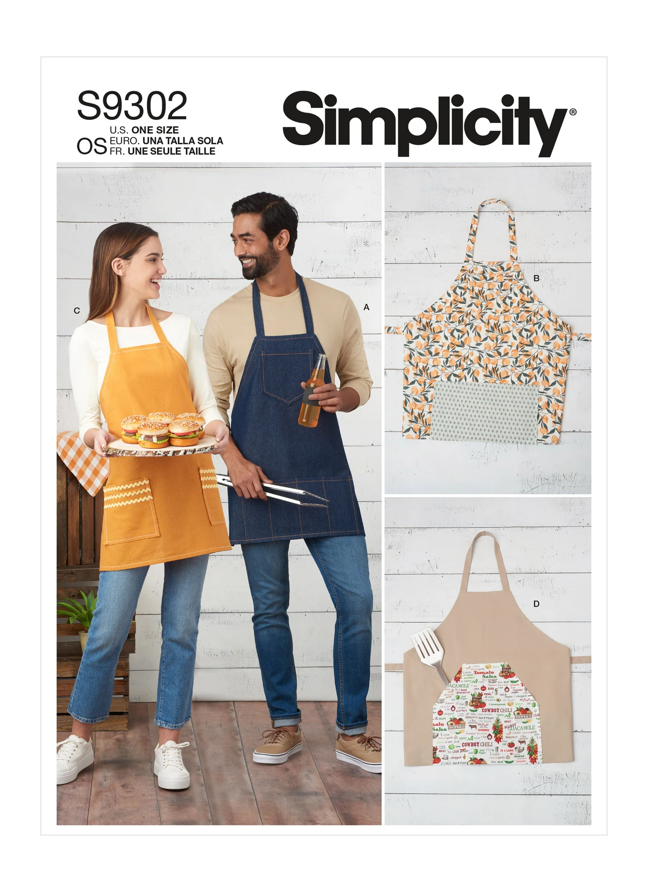 Simplicity Sewing Pattern Unisex Aprons 1 Simplicity Sewing Pattern Unisex Aprons
