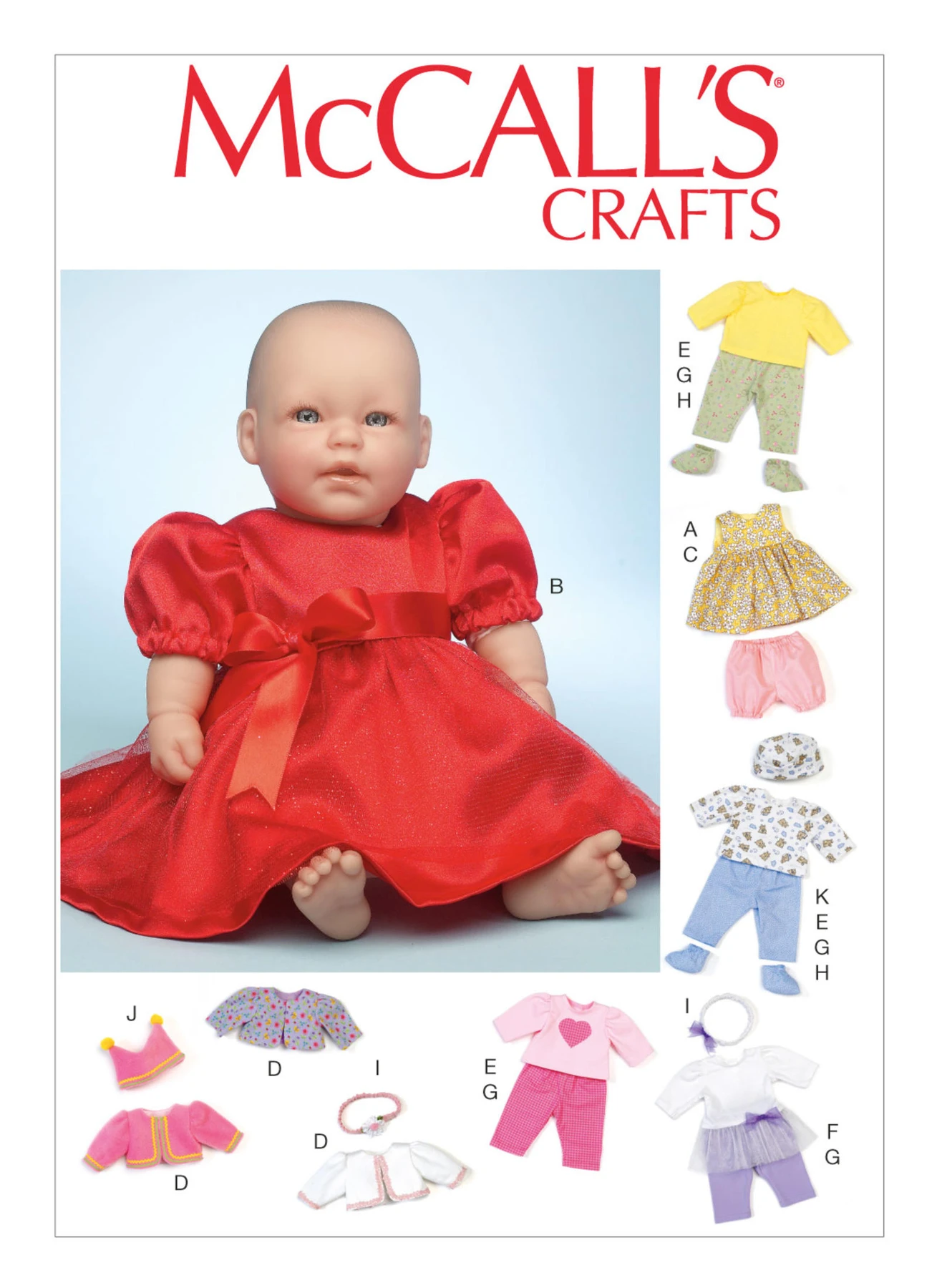 McCall's Sewing Pattern Outfits and Accessories For 11"-12" and 15"-16" Baby Dolls 1 McCall's Sewing Pattern Outfits and Accessories For 11"-12" and 15"-16" Baby Dolls