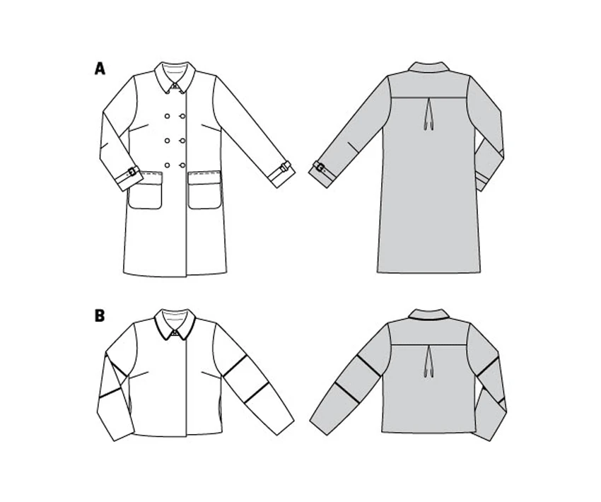 Burda Style Sewing Pattern 5992 Misses' Double-Breasted Jacket and Coat 11 Burda Style Sewing Pattern 5992 Misses' Double-Breasted Jacket and Coat