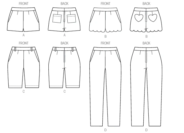 McCall's Sewing Pattern Misses' Flat-Front Shorts and Pants 9 McCall's Sewing Pattern Misses' Flat-Front Shorts and Pants