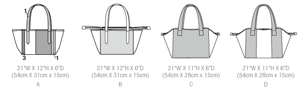 Butterick Sewing Pattern Tote Bags in Four Styles (PDF) 8 Butterick Sewing Pattern Tote Bags in Four Styles (PDF)