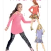 McCall's Sewing Pattern Girls' Back-Yoke Top, Drop-Waist Dress, Cold-Shoulder Tunic, Skirt and Leggings (PDF)