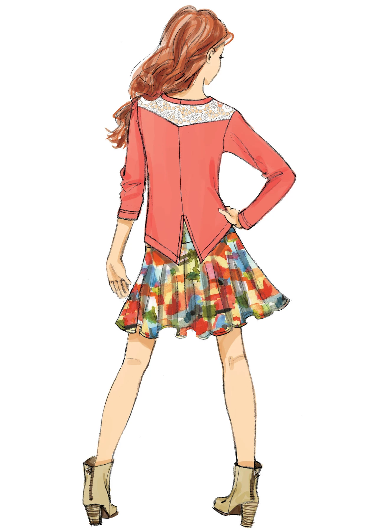 McCall's Sewing Pattern Girls' Back-Yoke Top, Drop-Waist Dress, Cold-Shoulder Tunic, Skirt and Leggings (PDF) 4 McCall's Sewing Pattern Girls' Back-Yoke Top, Drop-Waist Dress, Cold-Shoulder Tunic, Skirt and Leggings (PDF)