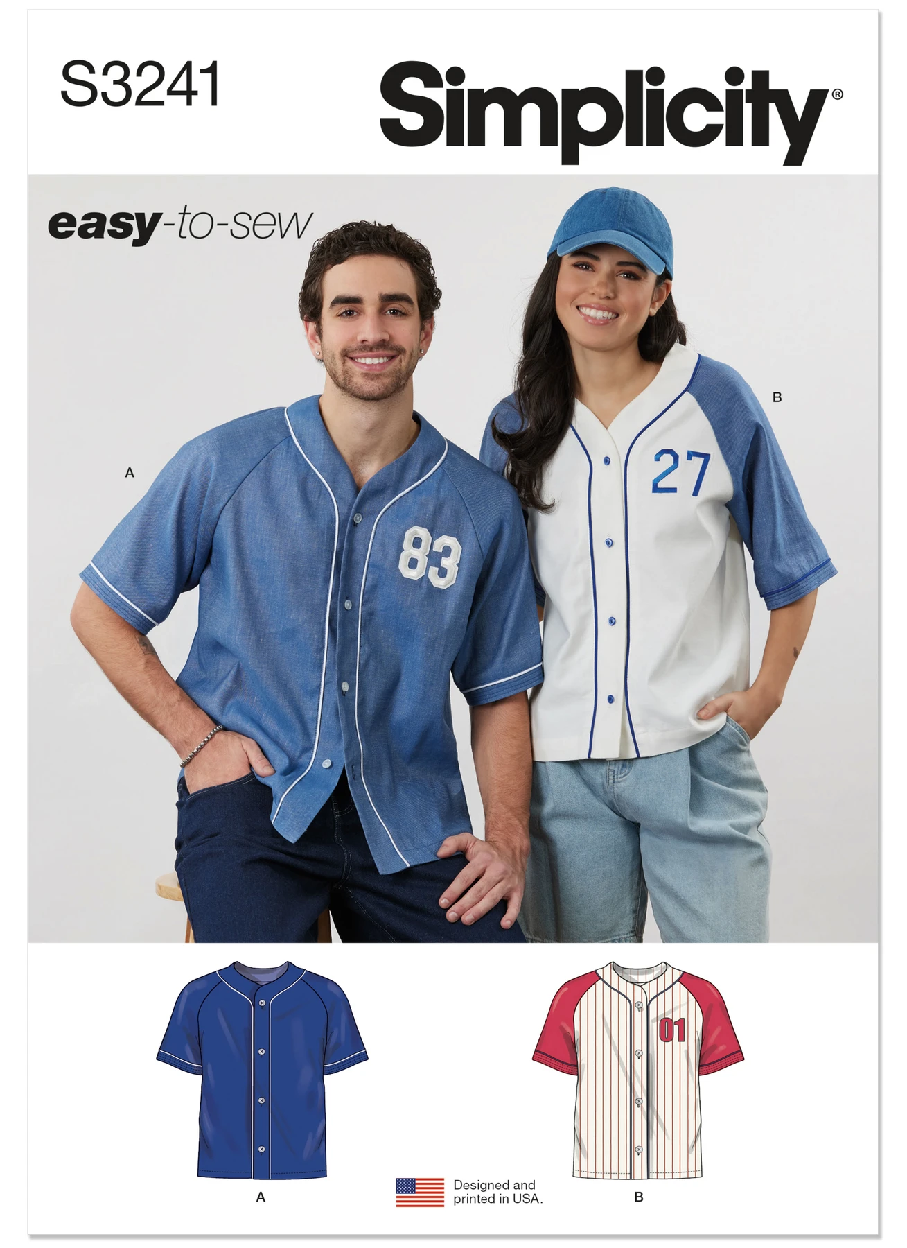 Simplicity Sewing Pattern Unisex Baseball Top (PDF) 1 Simplicity Sewing Pattern Unisex Baseball Top (PDF)