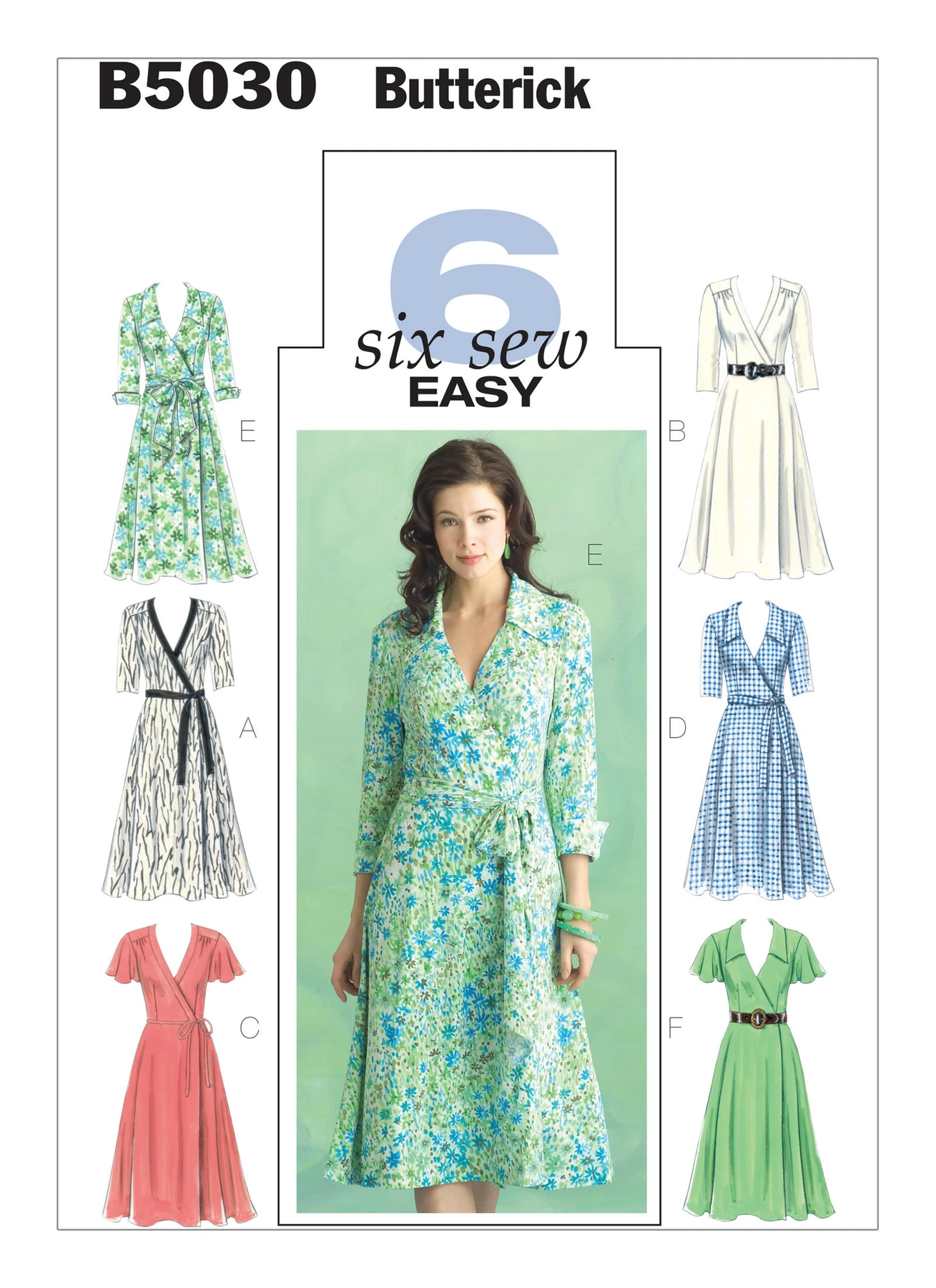 Butterick Sewing Pattern Misses' Wrap Dresses, Belt and Sash 1 Butterick Sewing Pattern Misses' Wrap Dresses, Belt and Sash