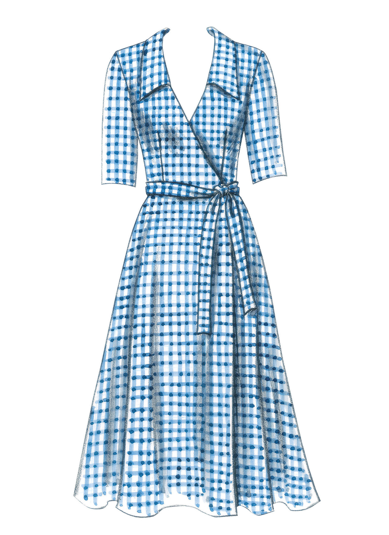 Butterick Sewing Pattern Misses' Wrap Dresses, Belt and Sash 6 Butterick Sewing Pattern Misses' Wrap Dresses, Belt and Sash