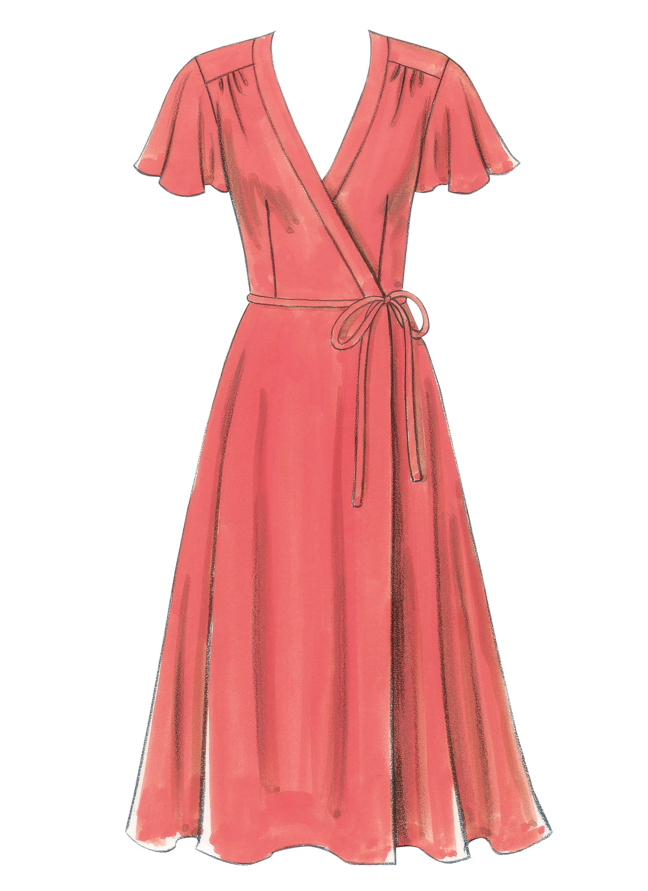Butterick Sewing Pattern Misses' Wrap Dresses, Belt and Sash 7 Butterick Sewing Pattern Misses' Wrap Dresses, Belt and Sash