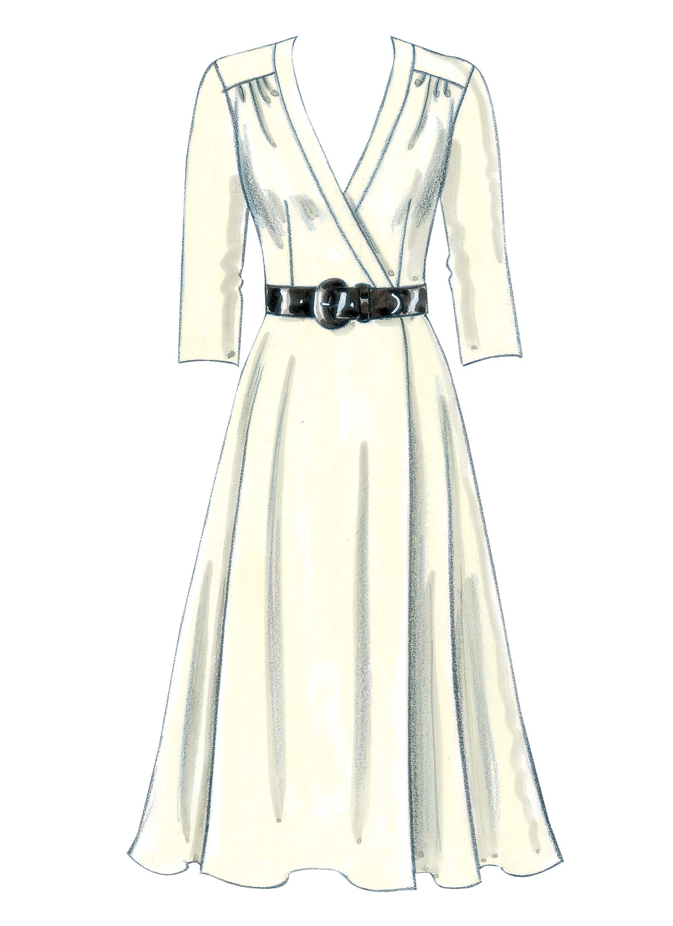 Butterick Sewing Pattern Misses' Wrap Dresses, Belt and Sash 8 Butterick Sewing Pattern Misses' Wrap Dresses, Belt and Sash