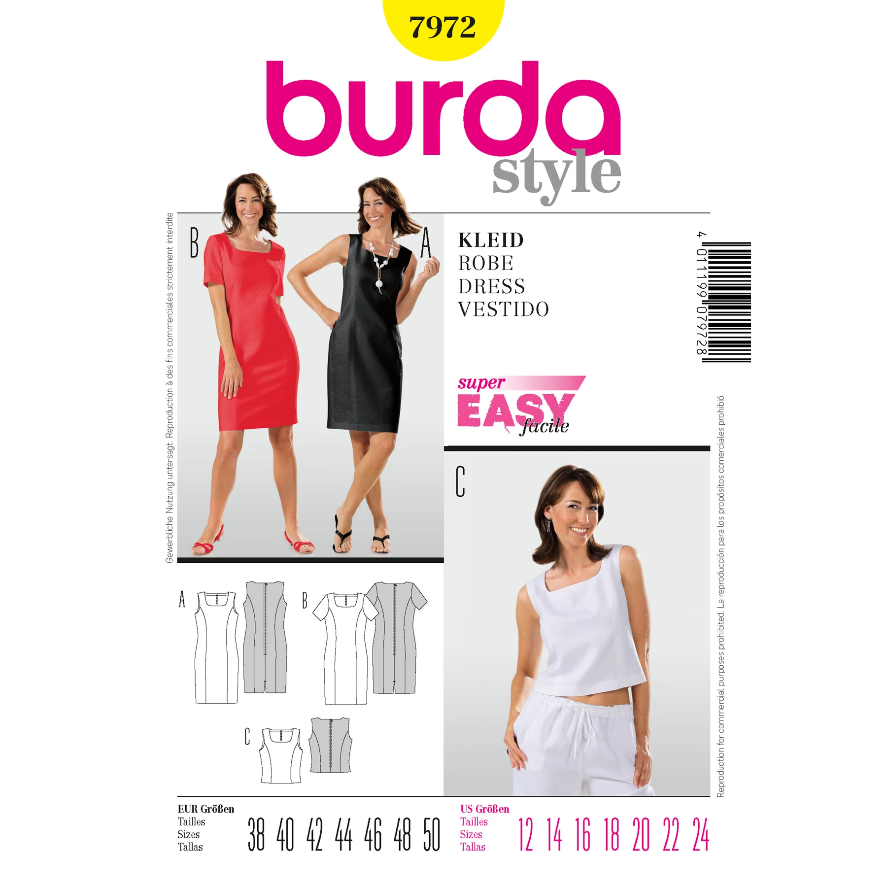Burda Style Sewing Pattern Dress