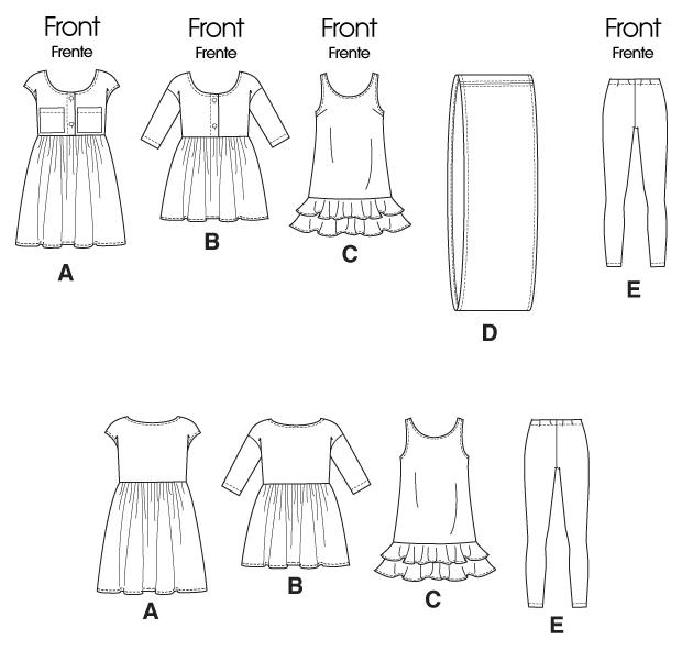 McCall's Sewing Pattern Girls'/Girls' Plus Dresses, Scarf and Leggings (PDF) 8 McCall's Sewing Pattern Girls'/Girls' Plus Dresses, Scarf and Leggings (PDF)