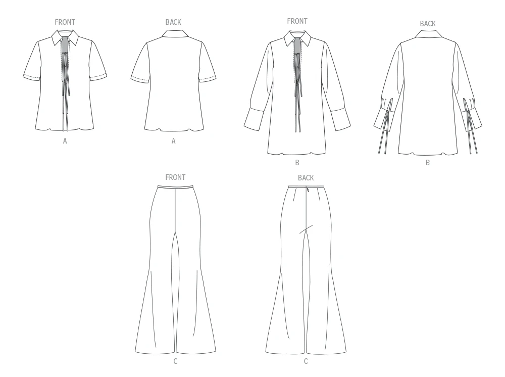 Vogue Patterns Misses' Tunic with Sleeve Variations and Pants 12 Vogue Patterns Misses' Tunic with Sleeve Variations and Pants
