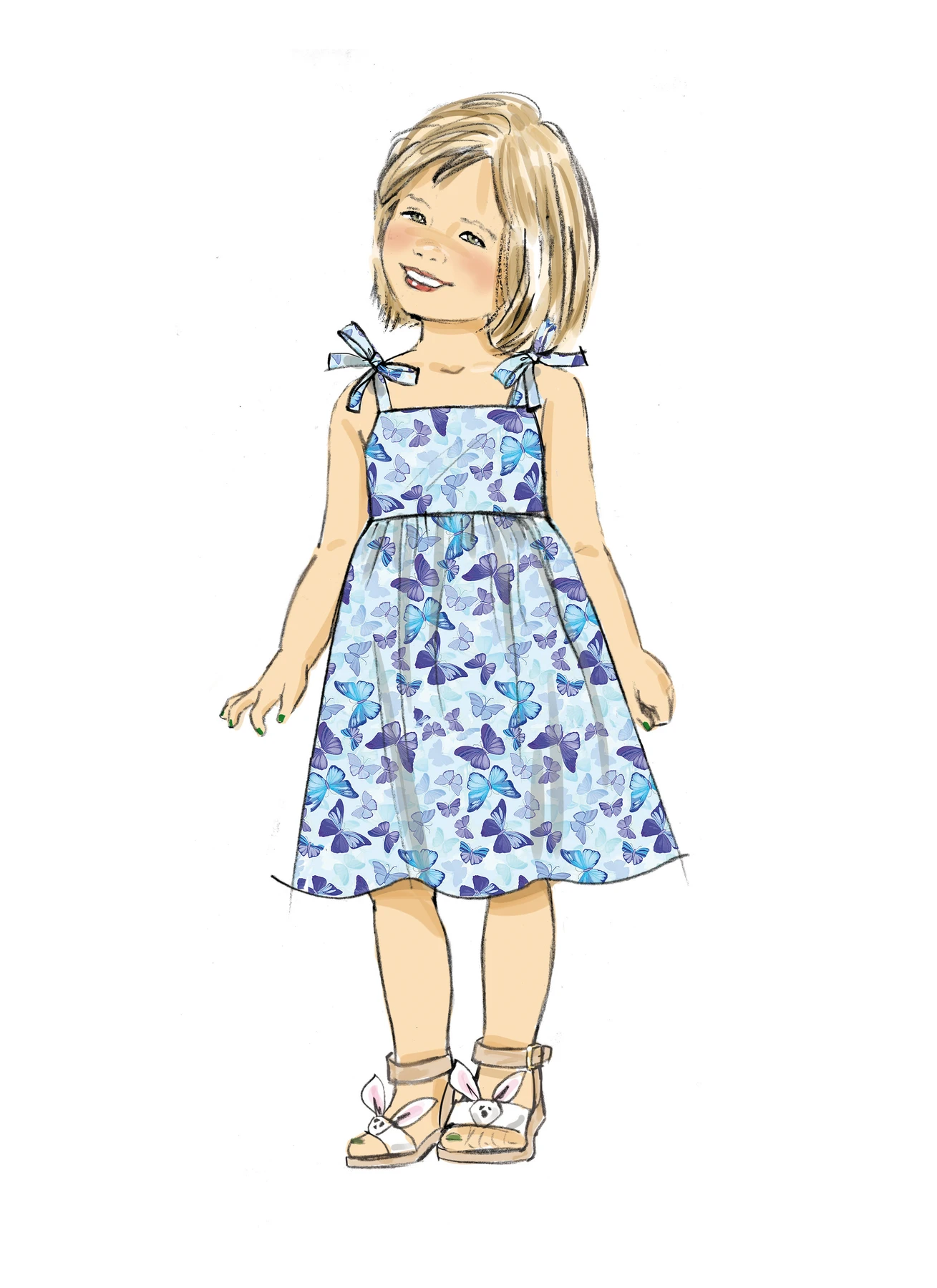 Butterick Sewing Pattern Children's Dresses, Tops, Shorts and Pants (PDF) 4 Butterick Sewing Pattern Children's Dresses, Tops, Shorts and Pants (PDF)