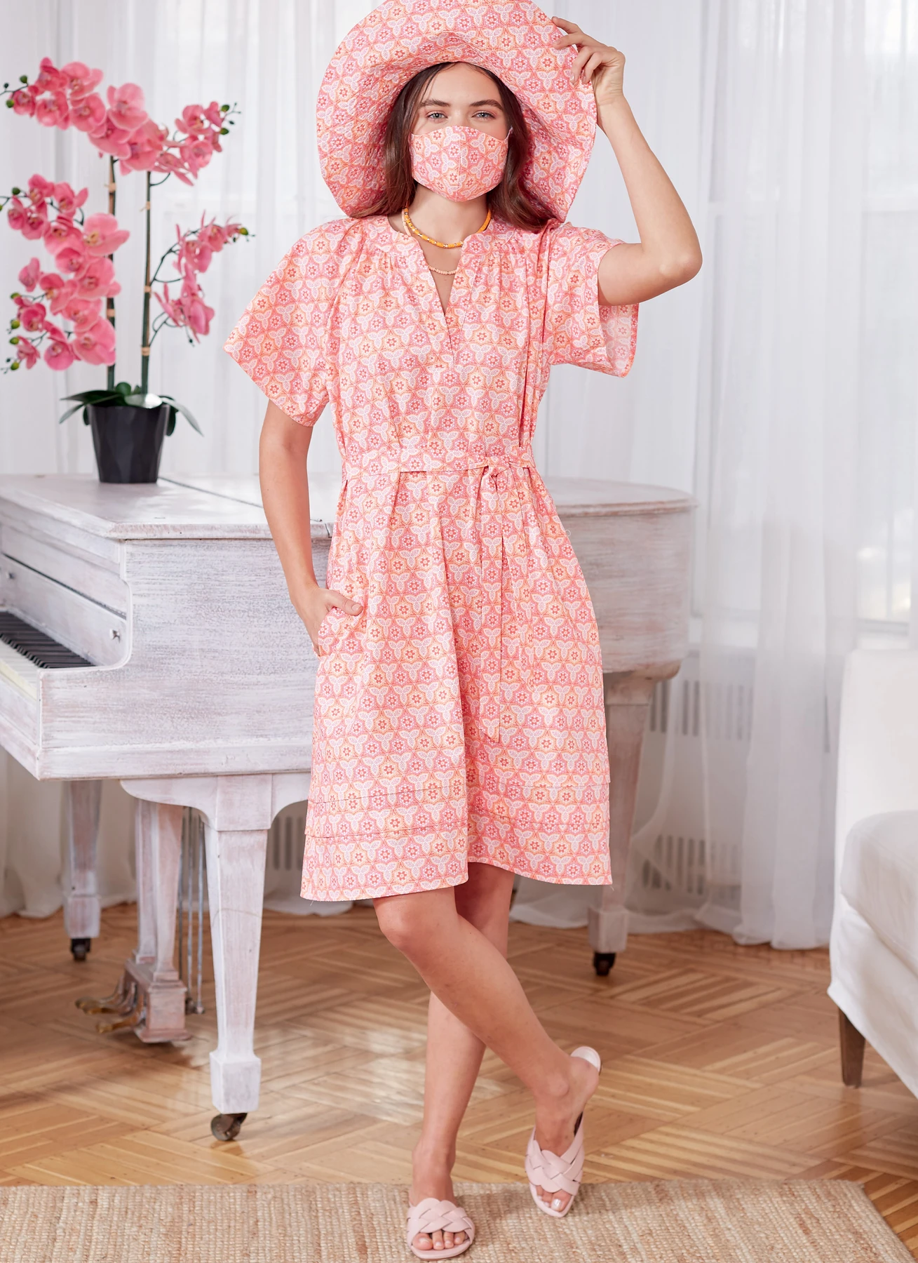 McCall's Sewing Pattern Misses' Dresses, Belt, Hat & Mask (PDF) 6 McCall's Sewing Pattern Misses' Dresses, Belt, Hat & Mask (PDF)