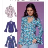 McCall's Sewing Pattern Misses' Tops and Tunic with Banded V-Neck and Ruffle Options (PDF)