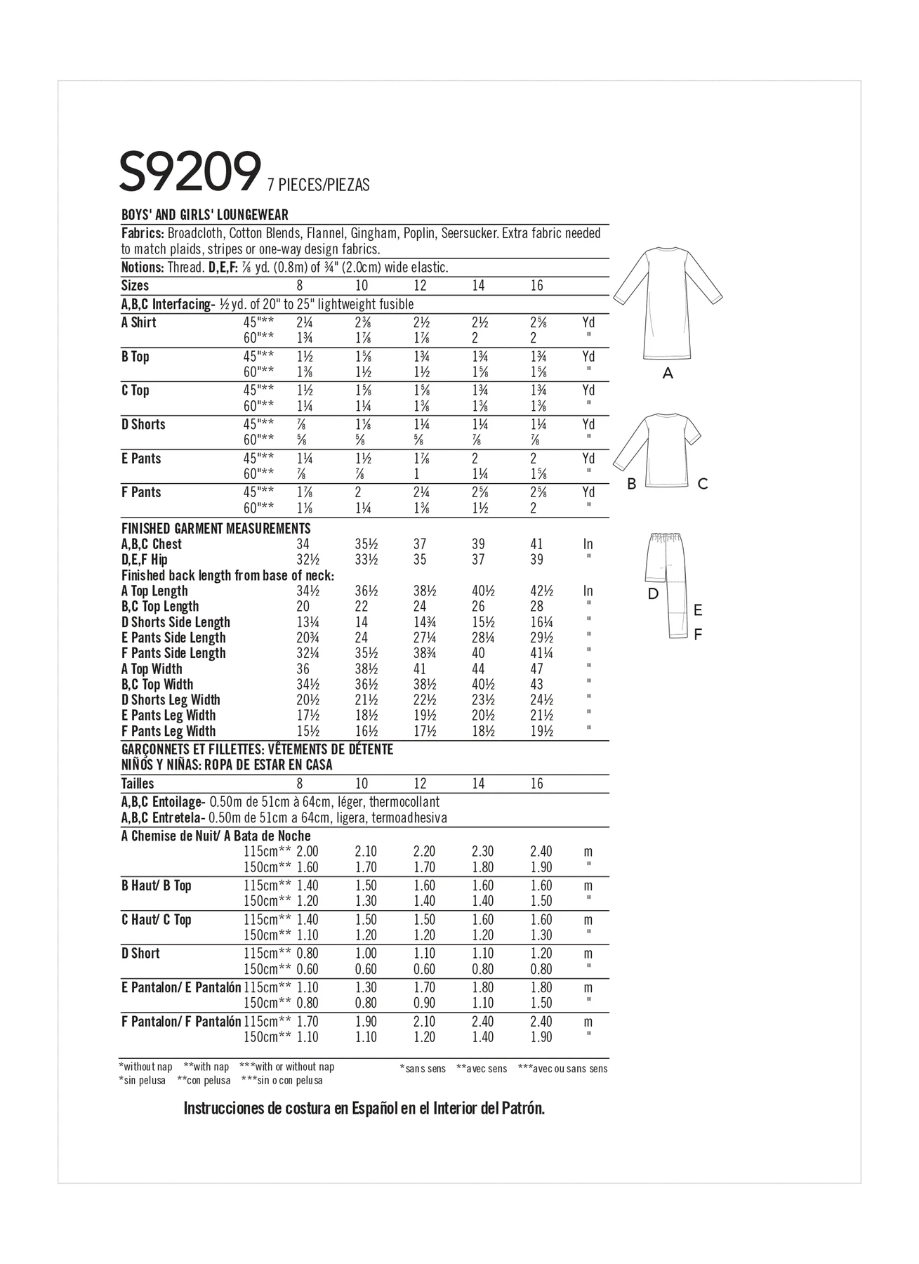 Simplicity Sewing Pattern Boys'/Girls' V-Neck Shirts, Gown, Shorts and Pants 3 Simplicity Sewing Pattern Boys'/Girls' V-Neck Shirts, Gown, Shorts and Pants