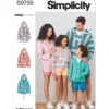 Simplicity Sewing Pattern Children's, Teens' and Adults' Hoodie