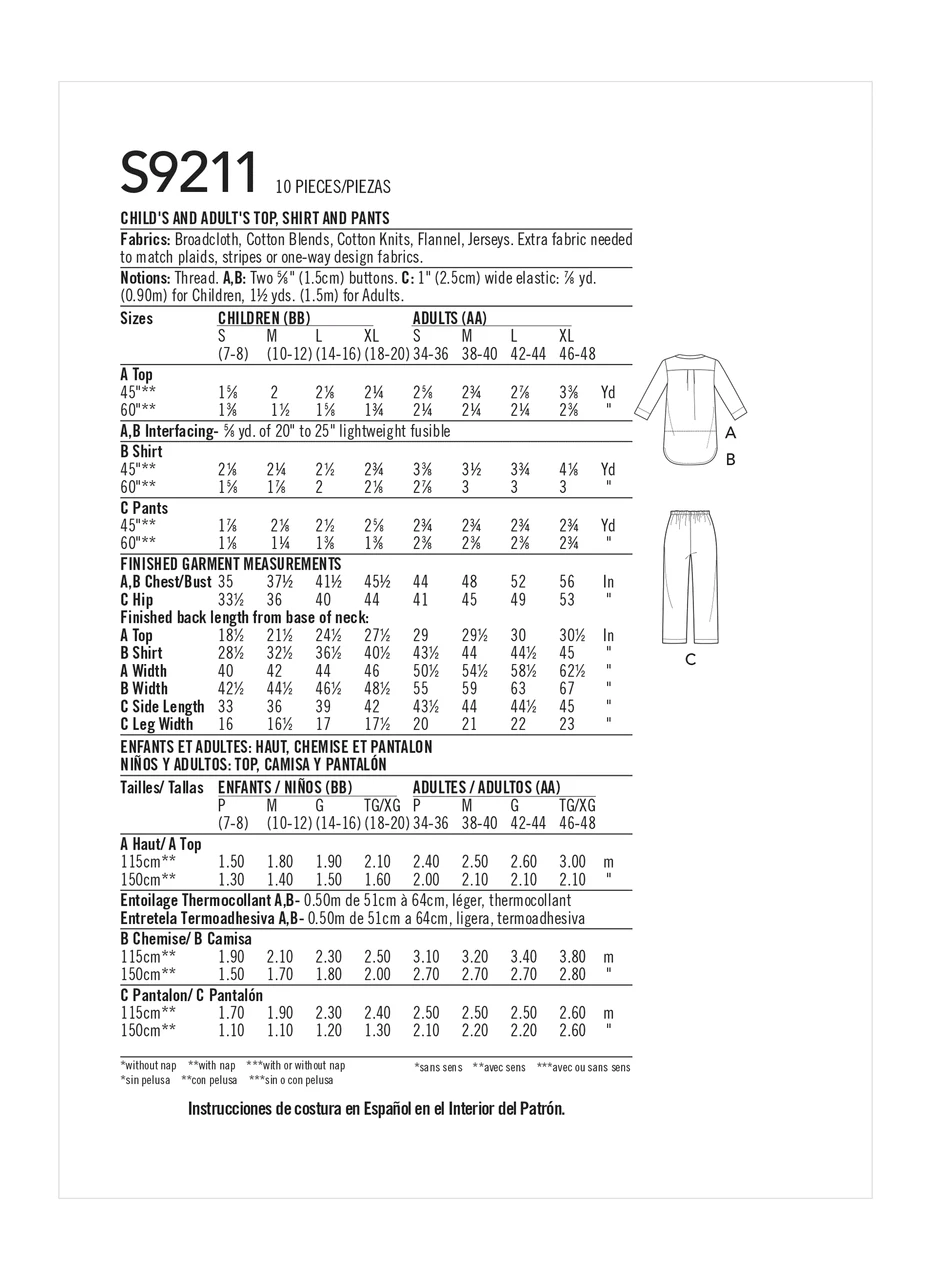 Simplicity Sewing Pattern Misses'/Men's/Boys'/Girls' Patch Pocket Top, Nightshirt and Pants (PDF) 3 Simplicity Sewing Pattern Misses'/Men's/Boys'/Girls' Patch Pocket Top, Nightshirt and Pants (PDF)