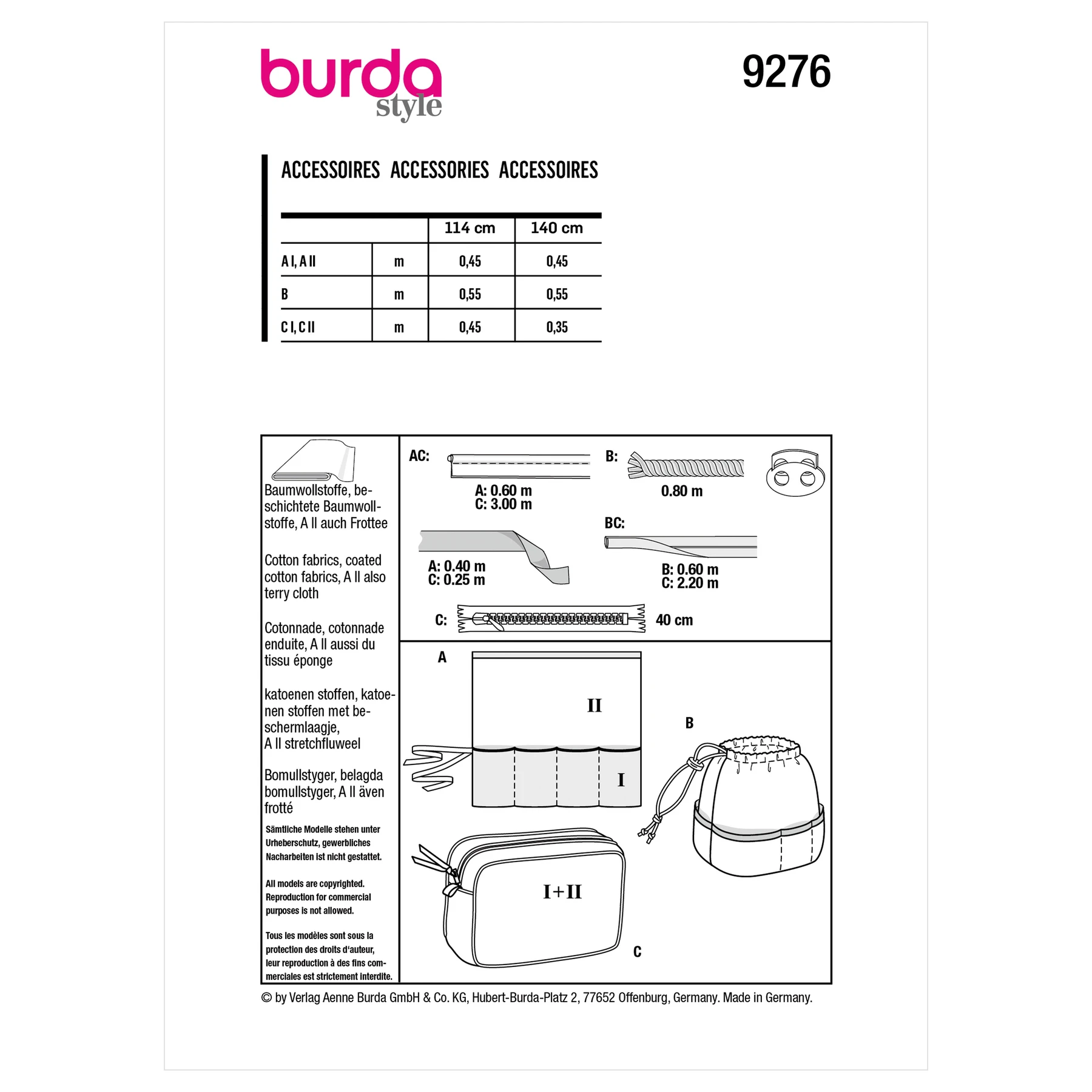 Burda Style Sewing Pattern Bathroom Accessories 7 Burda Style Sewing Pattern Bathroom Accessories