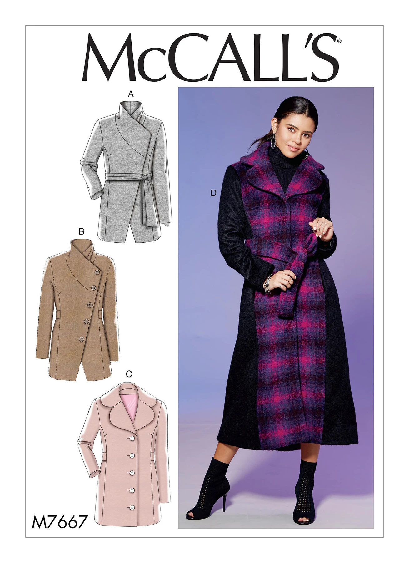 McCall's Sewing Pattern Misses' Princess Seamed Coats and Belt with Collar Options (PDF) 1 McCall's Sewing Pattern Misses' Princess Seamed Coats and Belt with Collar Options (PDF)