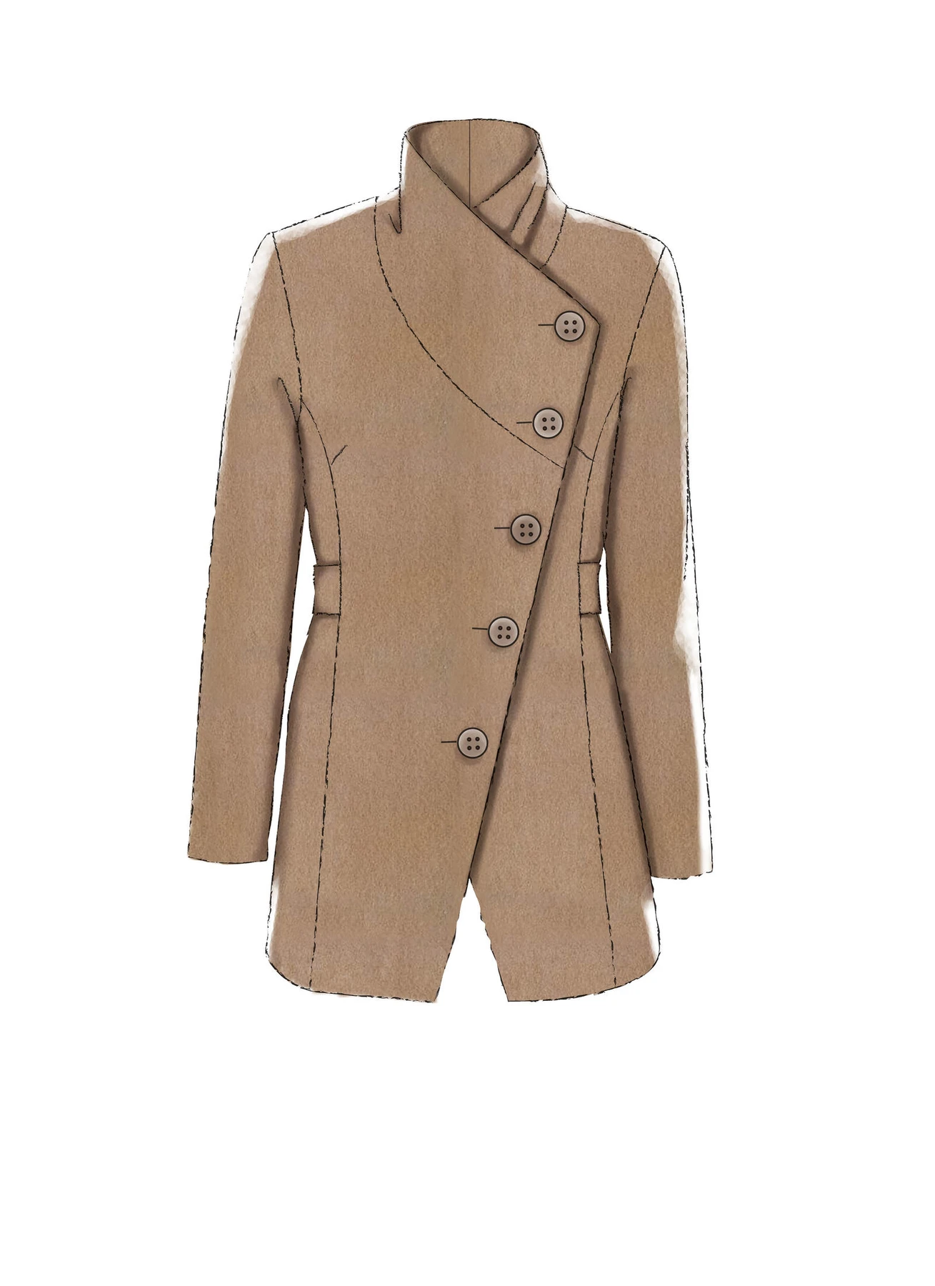 McCall's Sewing Pattern Misses' Princess Seamed Coats and Belt with Collar Options (PDF) 4 McCall's Sewing Pattern Misses' Princess Seamed Coats and Belt with Collar Options (PDF)