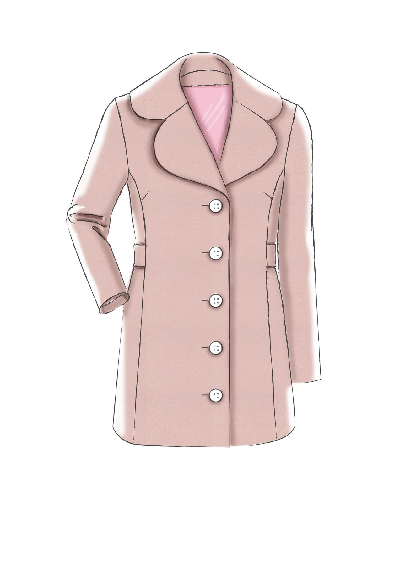 McCall's Sewing Pattern Misses' Princess Seamed Coats and Belt with Collar Options (PDF) 5 McCall's Sewing Pattern Misses' Princess Seamed Coats and Belt with Collar Options (PDF)