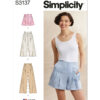 Simplicity Sewing Pattern Misses' Pleated Shorts and Pants in Two Lengths 16 Simplicity Sewing Pattern Misses' Pleated Shorts and Pants in Two Lengths
