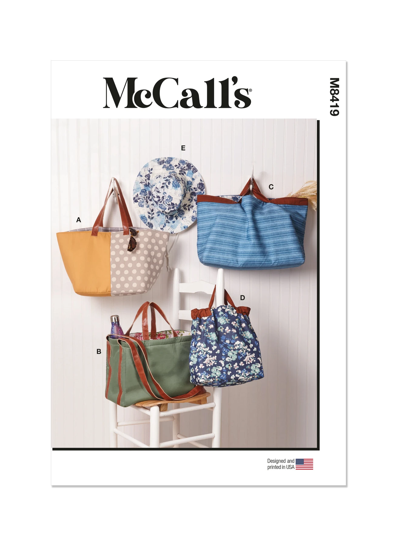 McCall's Sewing Pattern Tote Bags and Hat 1 McCall's Sewing Pattern Tote Bags and Hat