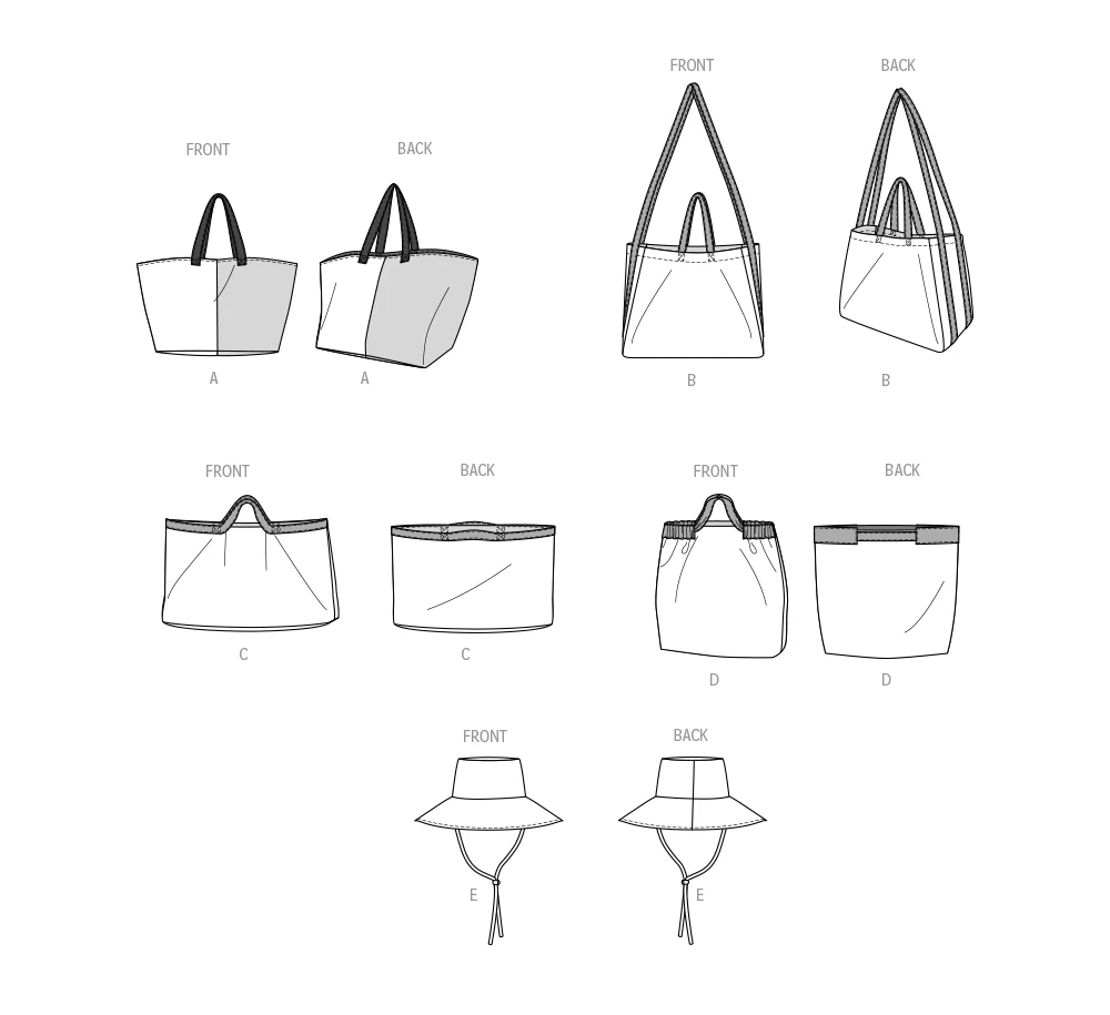 McCall's Sewing Pattern Tote Bags and Hat 5 McCall's Sewing Pattern Tote Bags and Hat