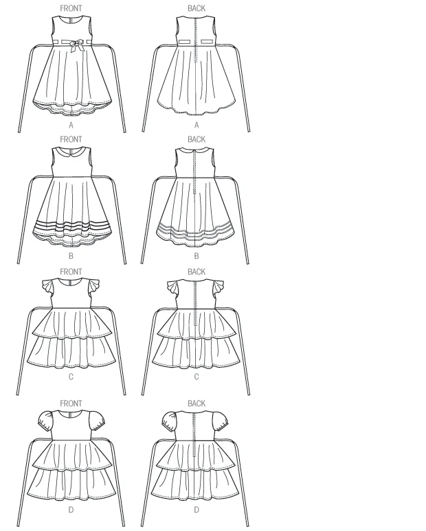 Butterick Sewing Pattern Children's/Girls' Flared Dresses (PDF) 8 Butterick Sewing Pattern Children's/Girls' Flared Dresses (PDF)