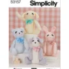 Simplicity Sewing Pattern Seated Plush Animals by Elaine Heigl Designs (PDF) 11 Simplicity Sewing Pattern Seated Plush Animals by Elaine Heigl Designs (PDF)