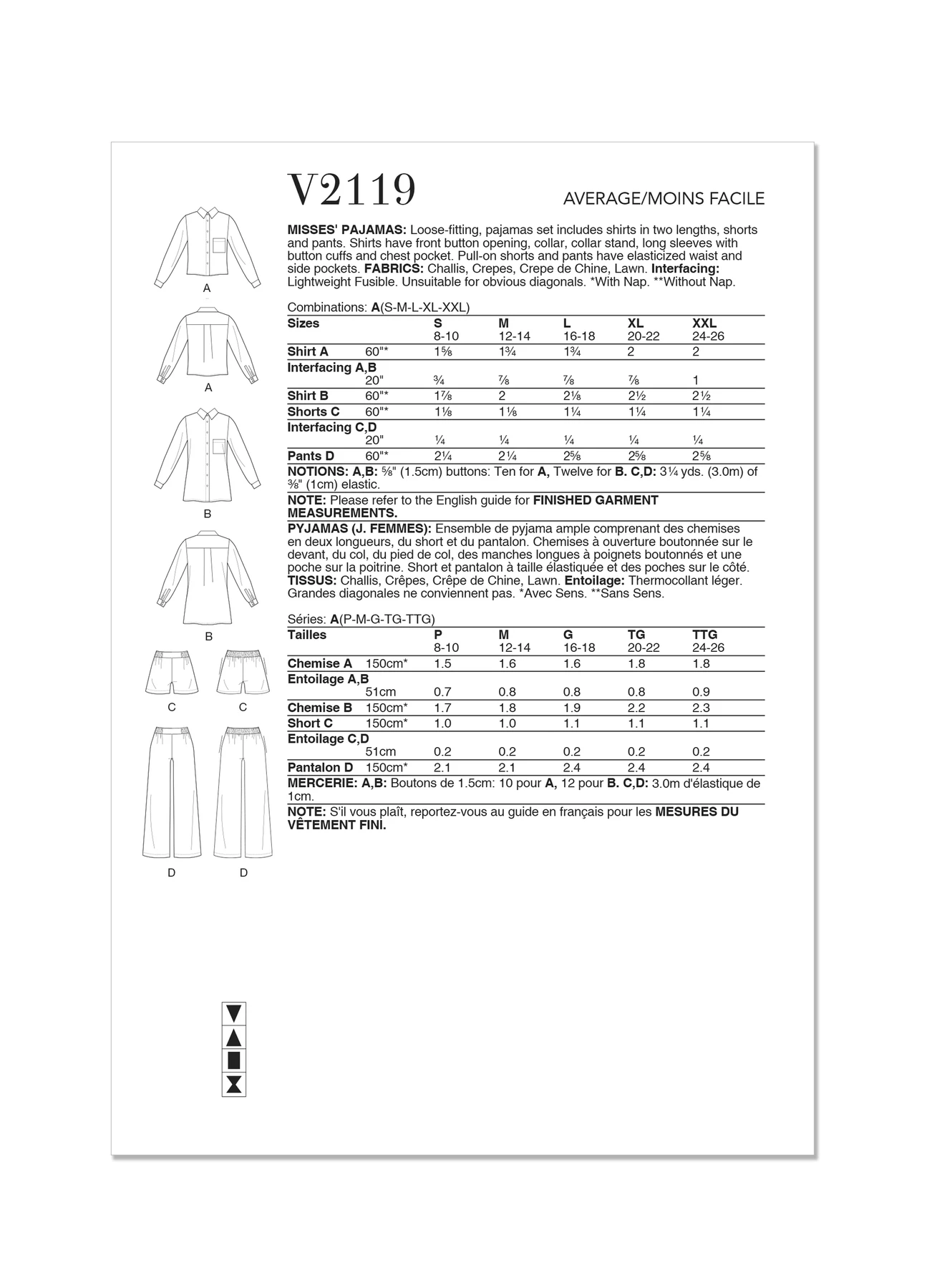 Vogue Patterns Misses' Pajamas 10 Vogue Patterns Misses' Pajamas